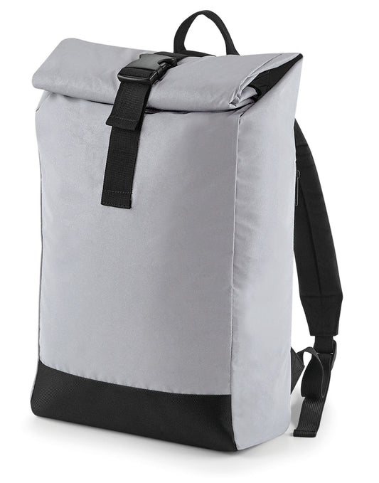 Reflective Roll-Top Backpack - Silver Reflective