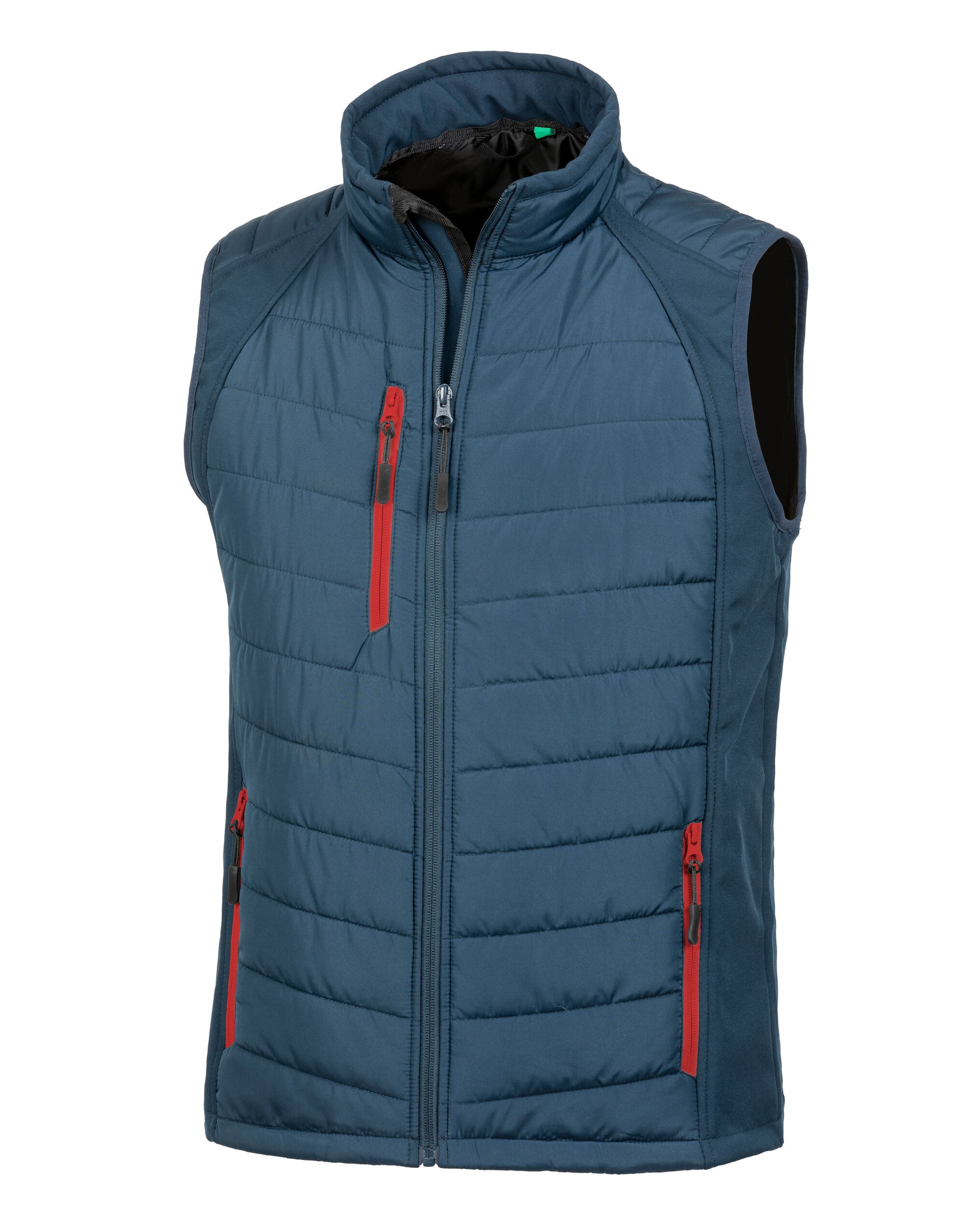 Compass Padded Softshell Gilet - Navy/Red