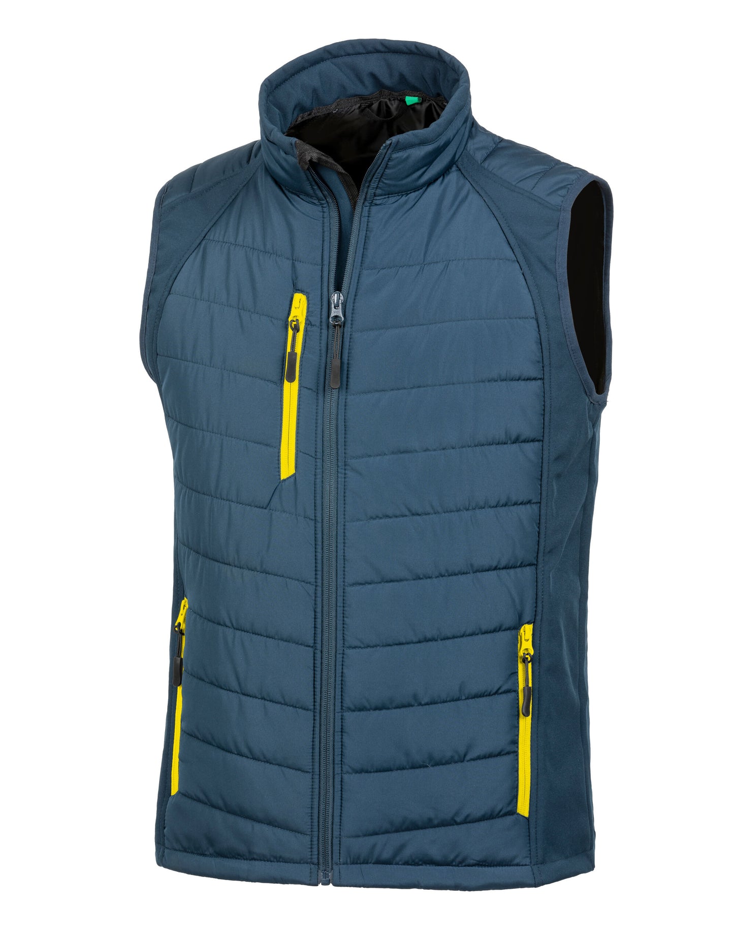 Compass Padded Softshell Gilet - Navy/Yellow