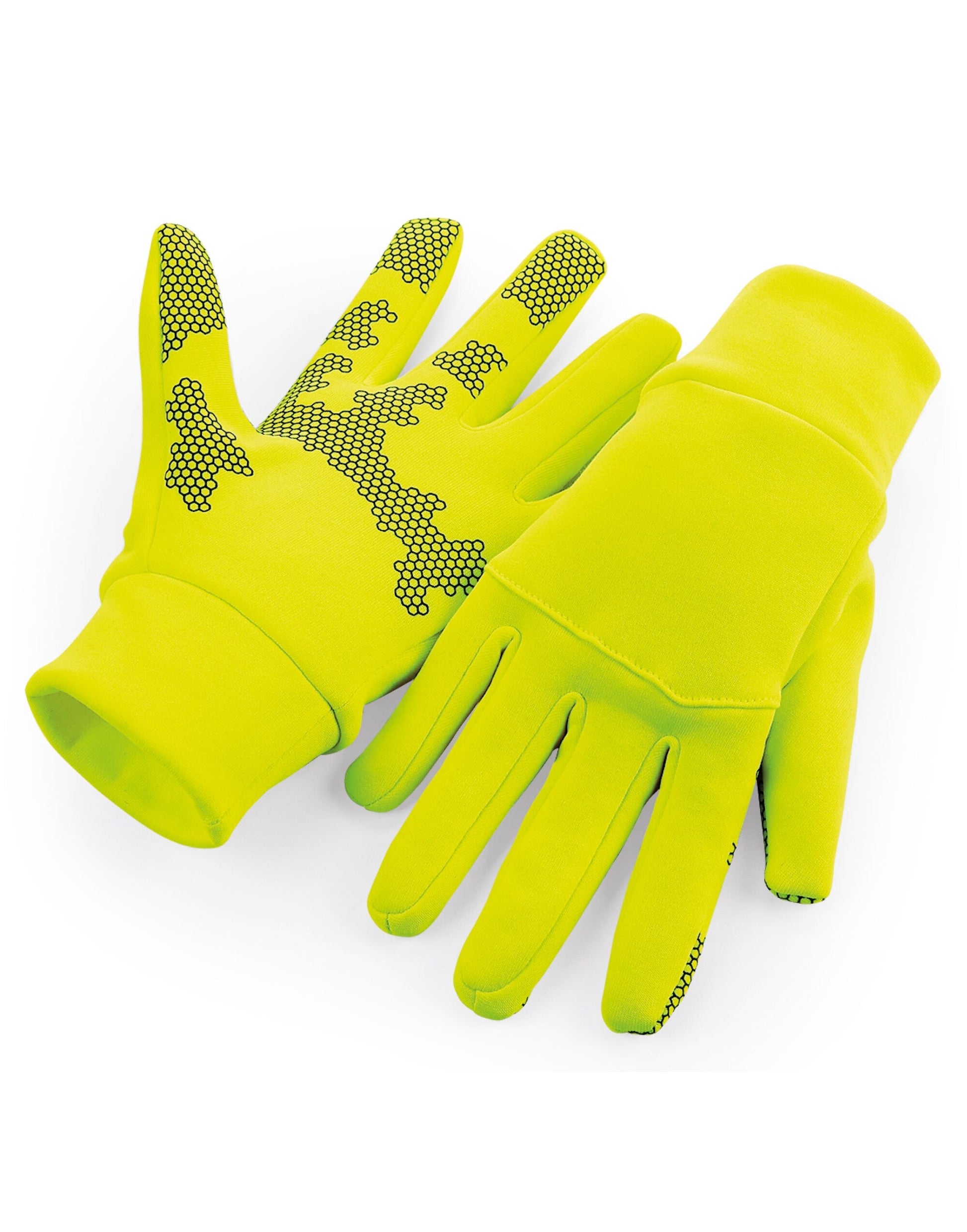 Softshell Sports Tech Gloves - Fluoresent Yellow