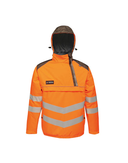 Hi-Vis Overhead Bomber - Orange/Grey
