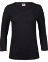 Ladies' Stretch 3/4 Sleeve Tee - Black