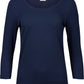 Ladies' Stretch 3/4 Sleeve Tee - Navy