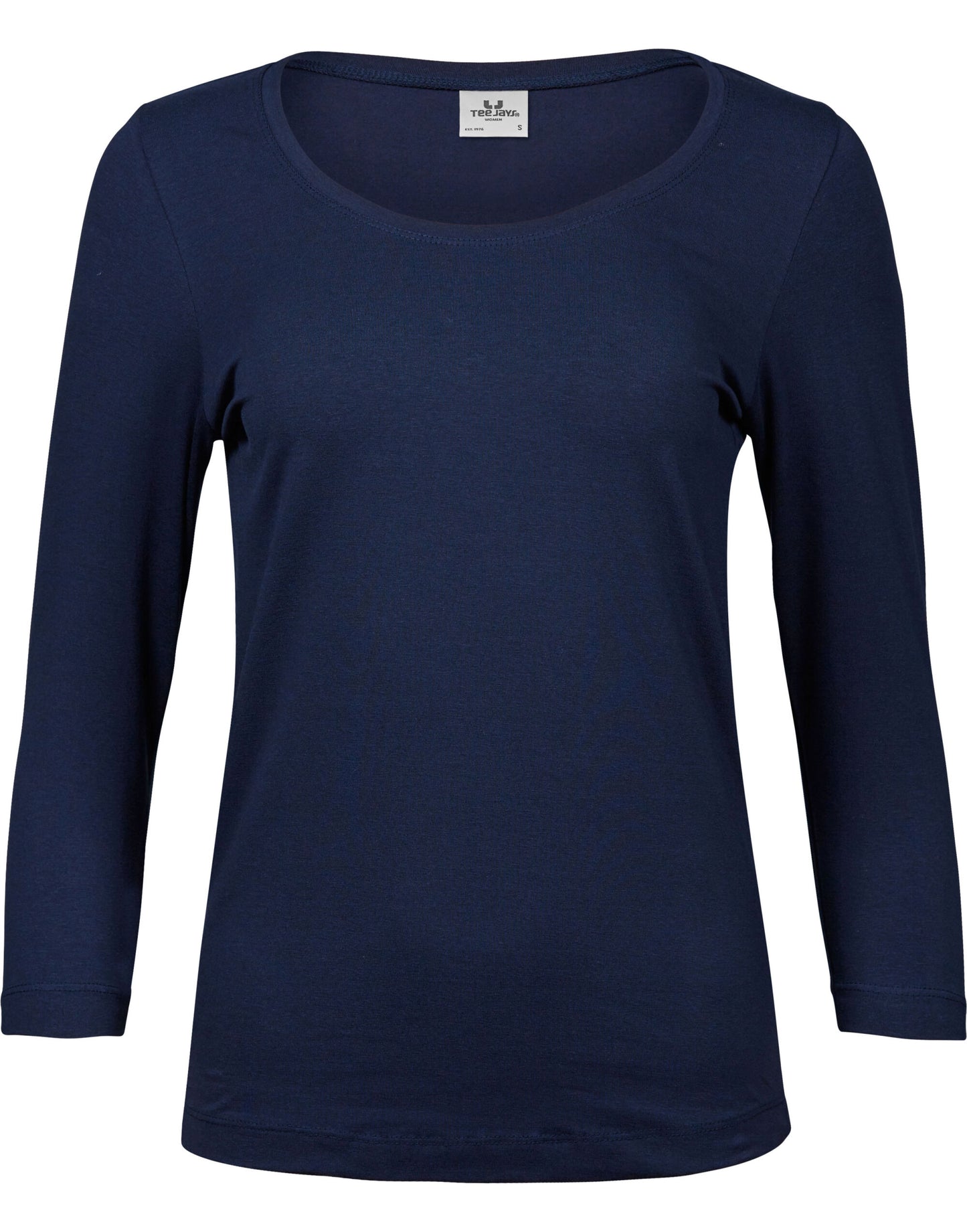 Ladies' Stretch 3/4 Sleeve Tee - Navy