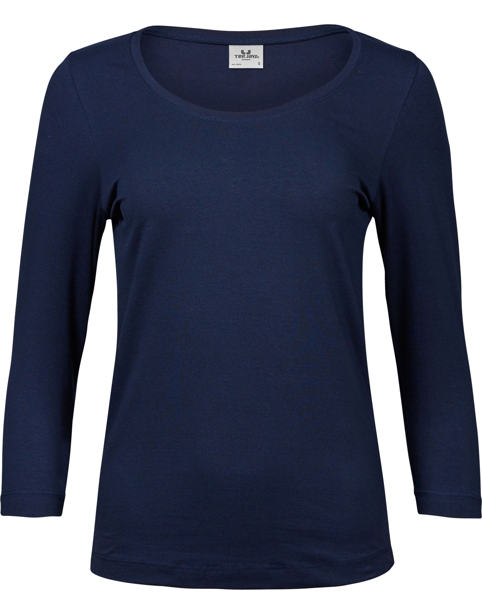 Ladies' Stretch 3/4 Sleeve Tee - Navy