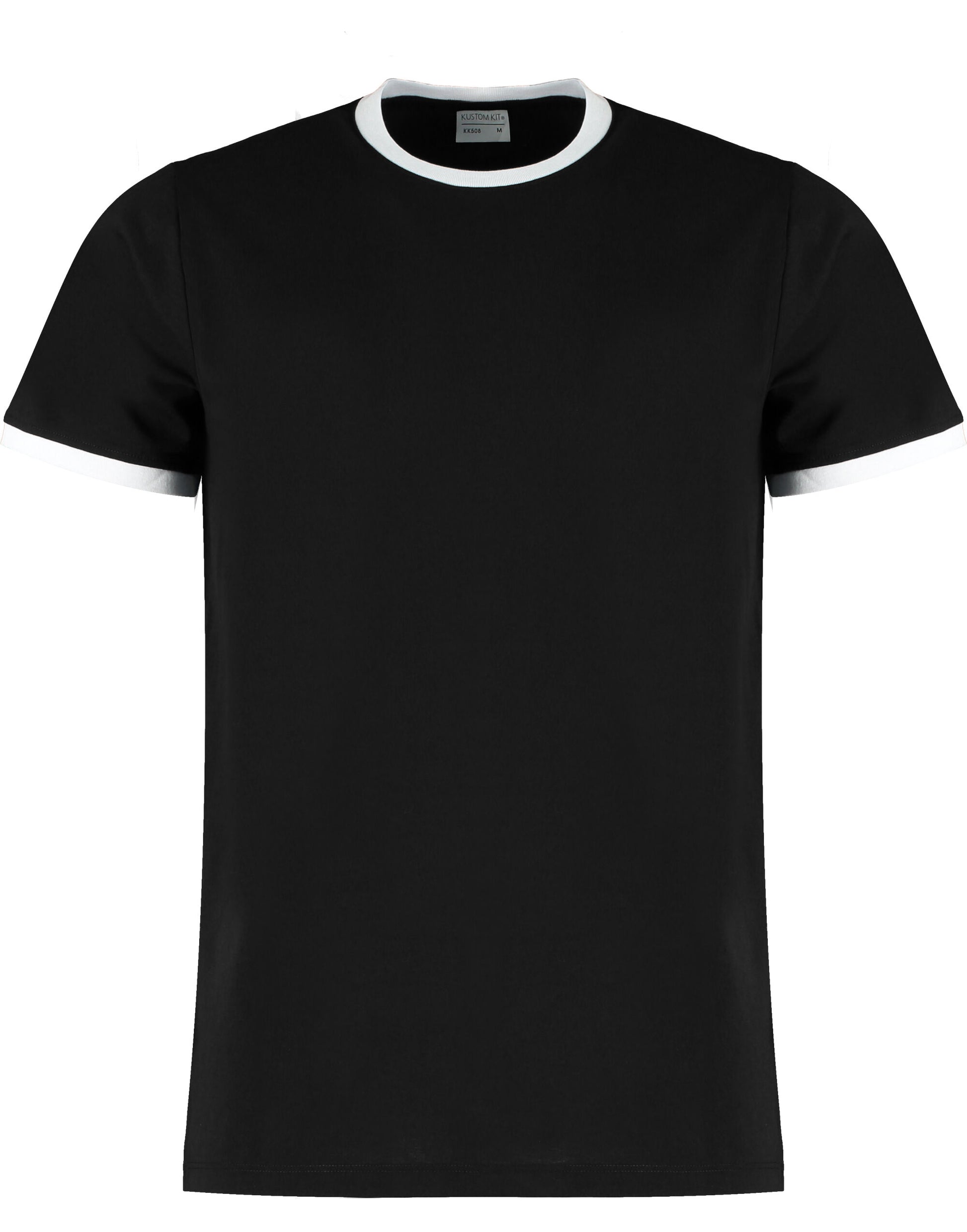 Fashion Fit Ringer Tee - Black/White