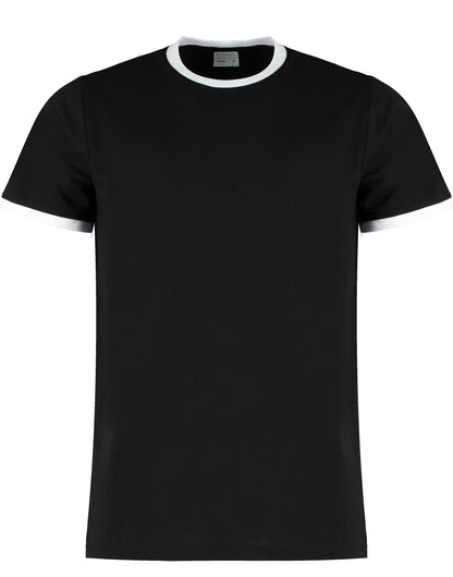 Fashion Fit Ringer Tee - Black/White
