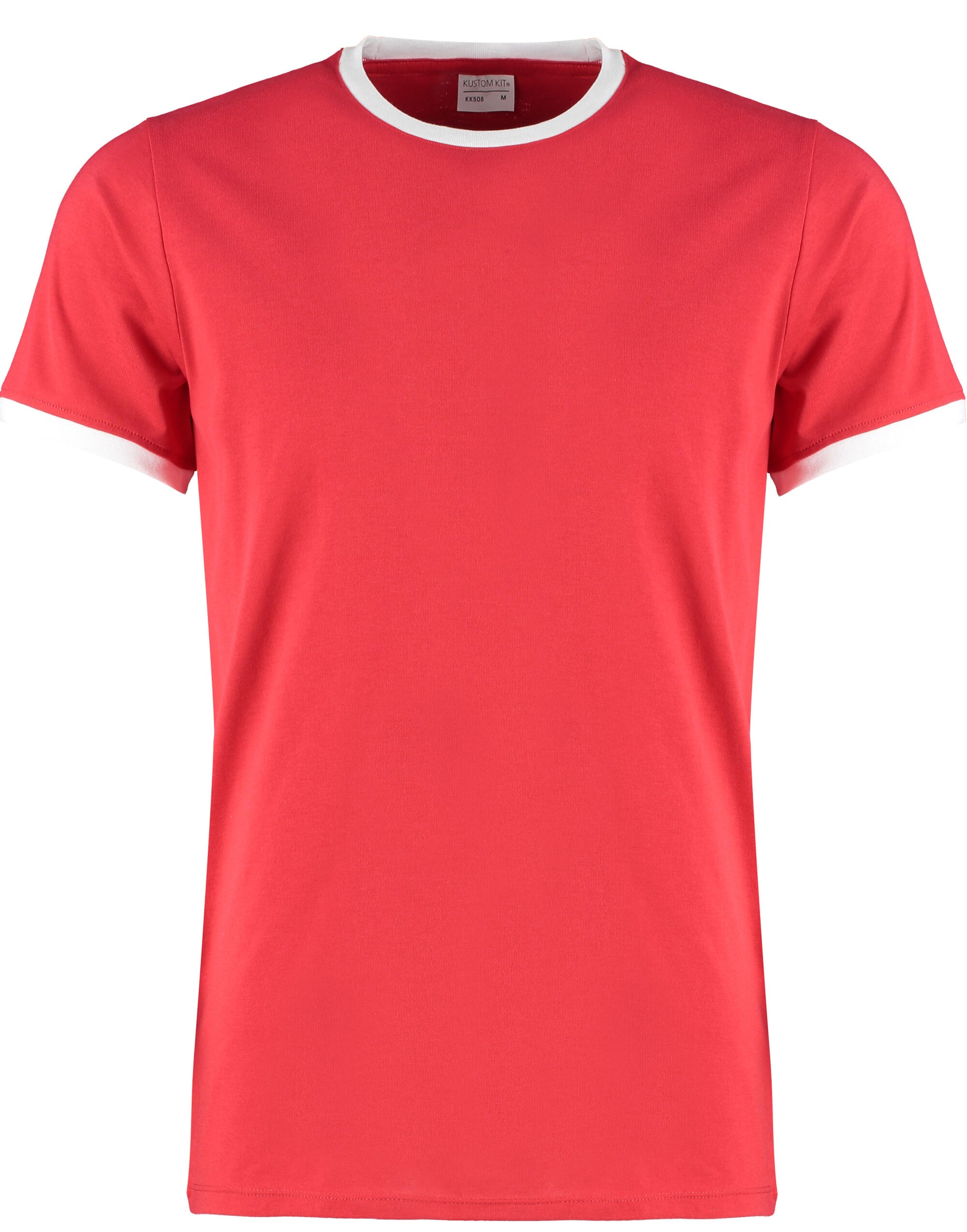 Fashion Fit Ringer Tee - Red/White