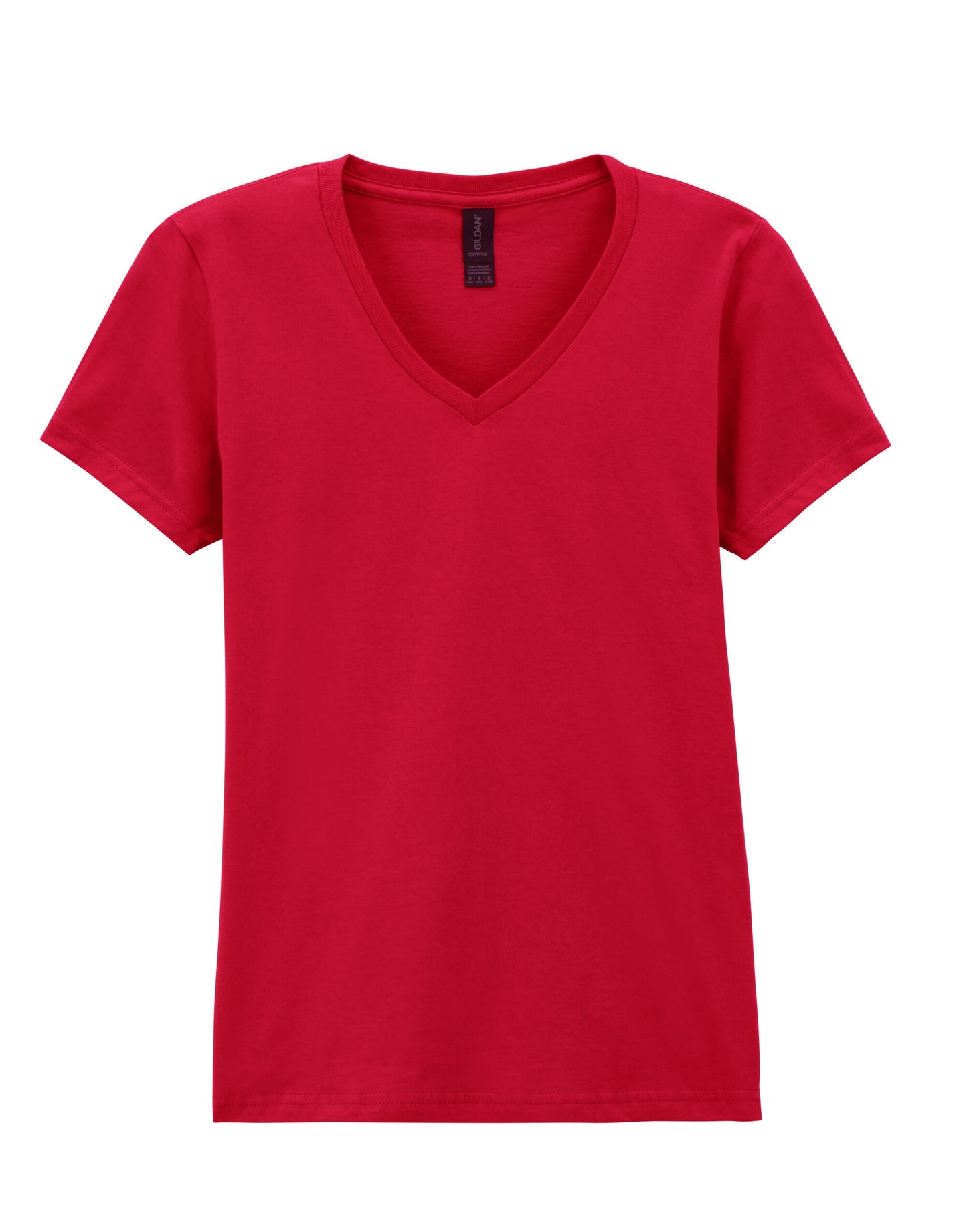 Softstyle® Ladies' V-Neck T-Shirt - Cherry Red