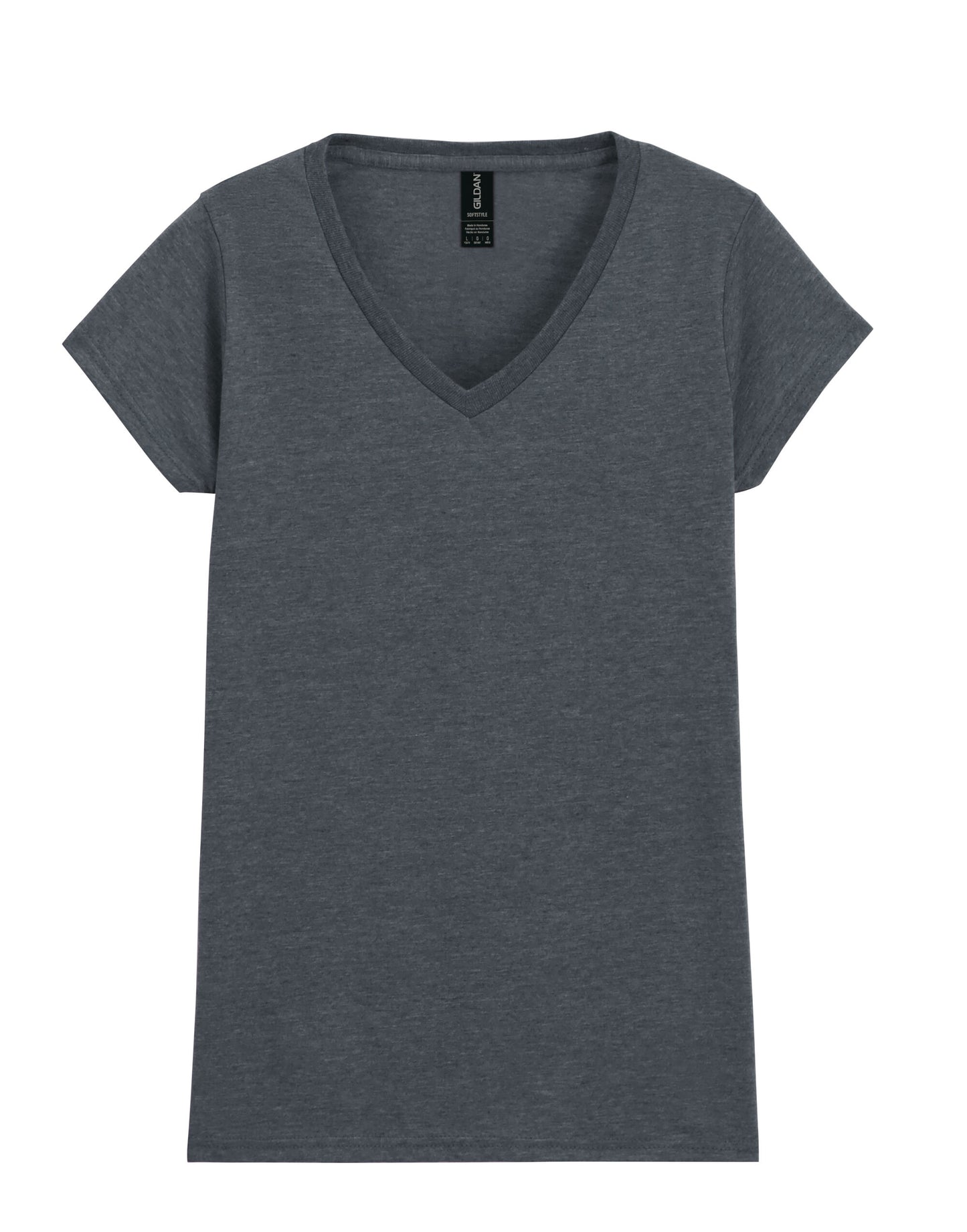 Softstyle® Ladies' V-Neck T-Shirt - Dark Heather