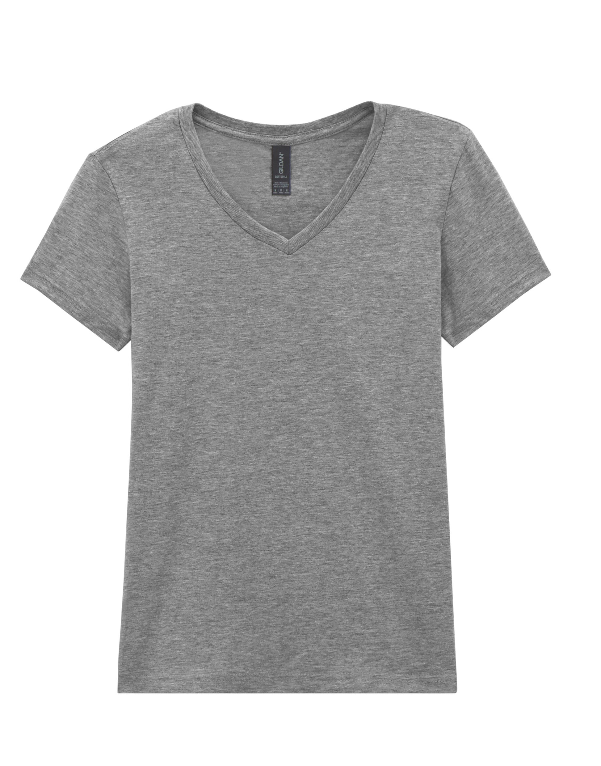 Softstyle® Ladies' V-Neck T-Shirt - Sport Grey (RS)