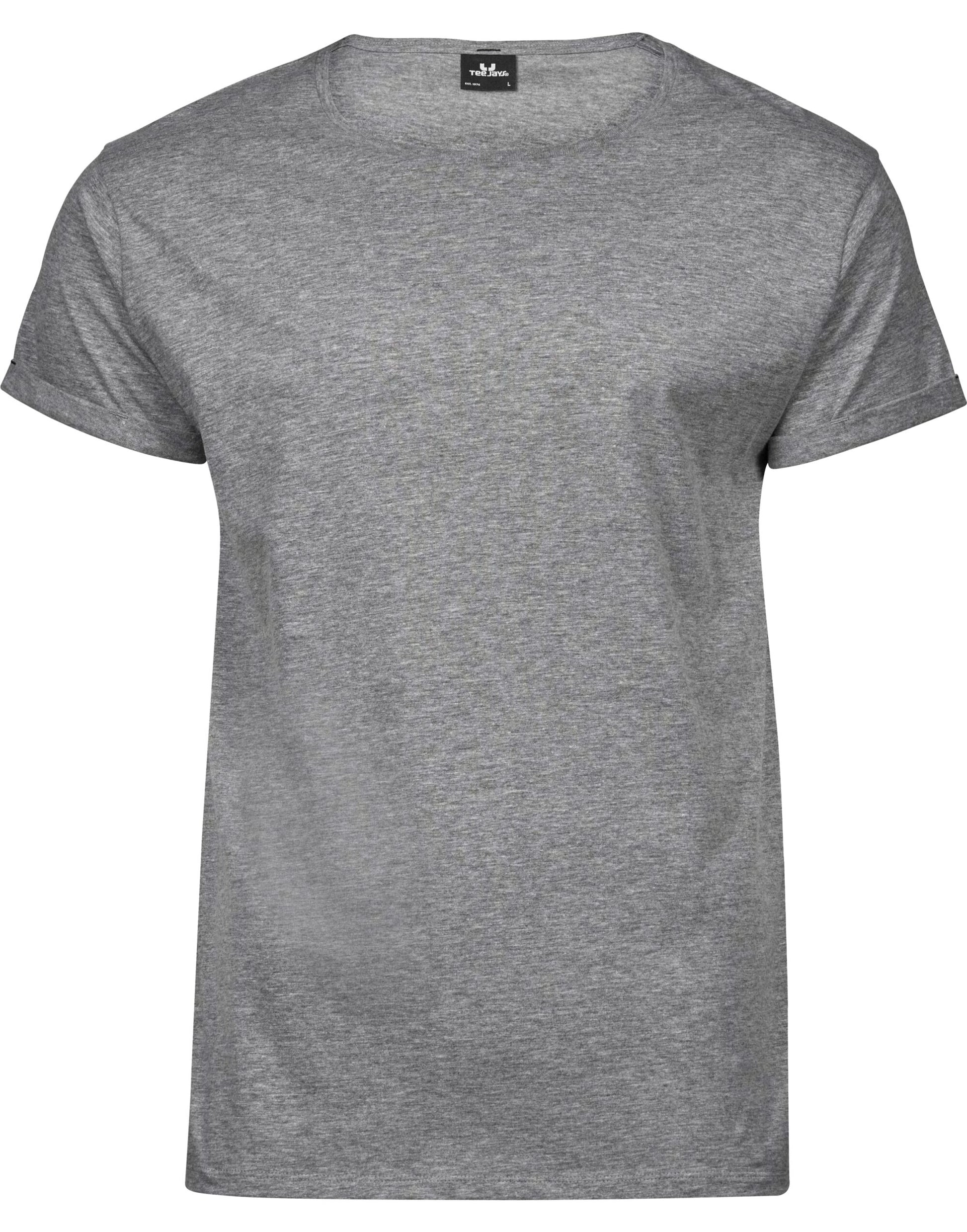 Men's Roll-Up Tee - Heather Grey