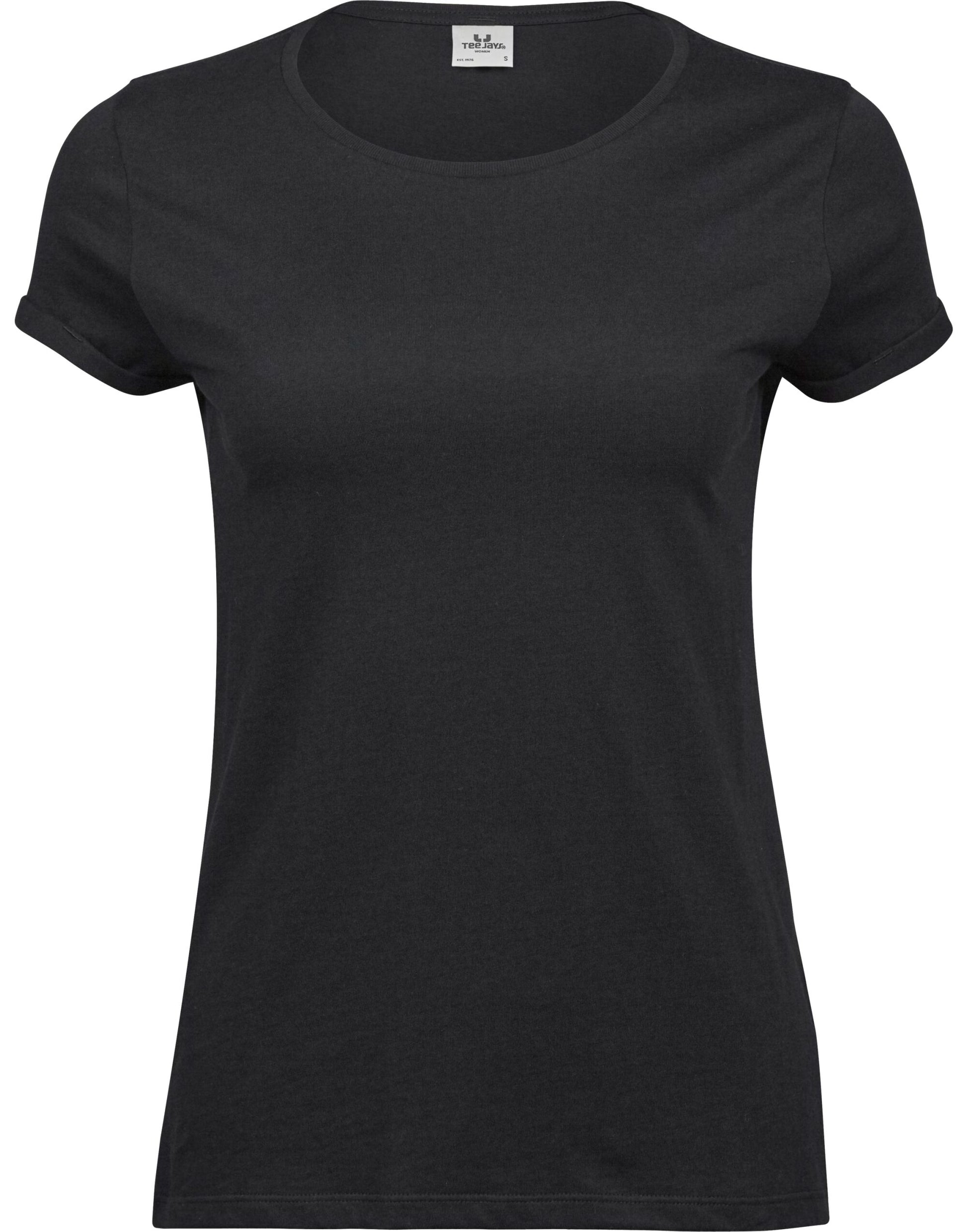Ladies Roll-Up Tee - Black