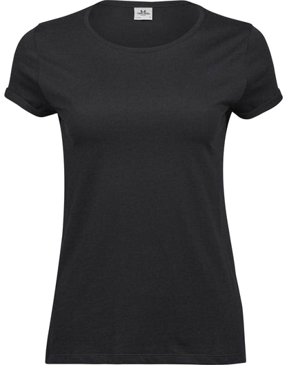 Ladies Roll-Up Tee - Black