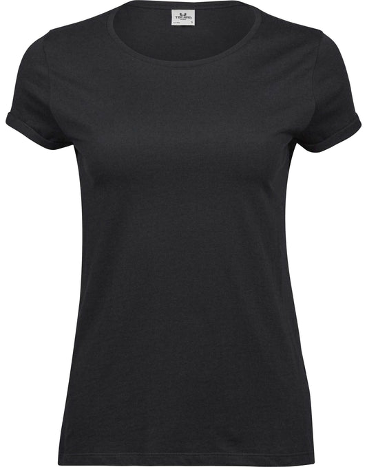 Ladies Roll-Up Tee - Black