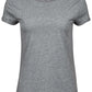 Ladies Roll-Up Tee - Heather Grey