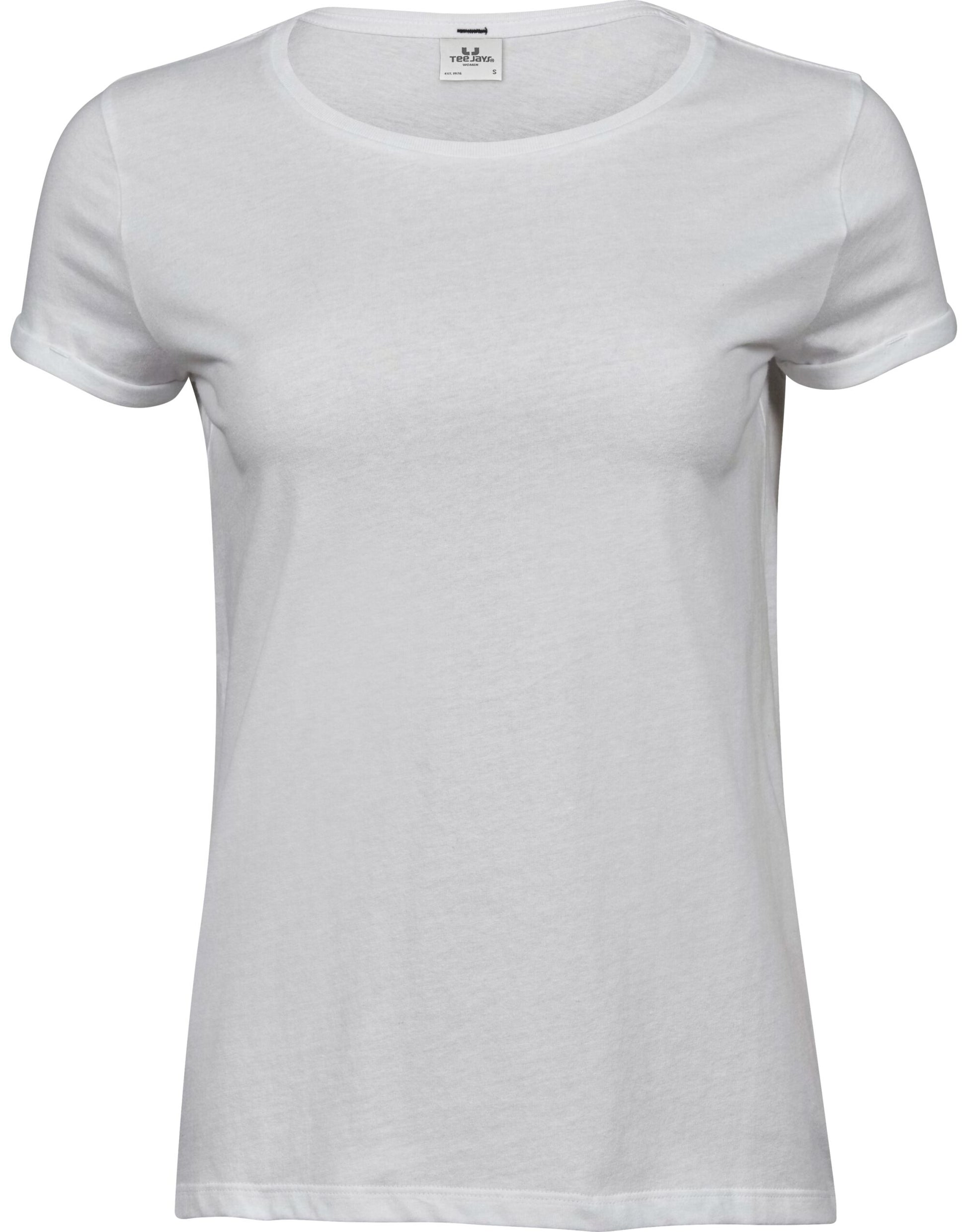 Ladies Roll-Up Tee - White