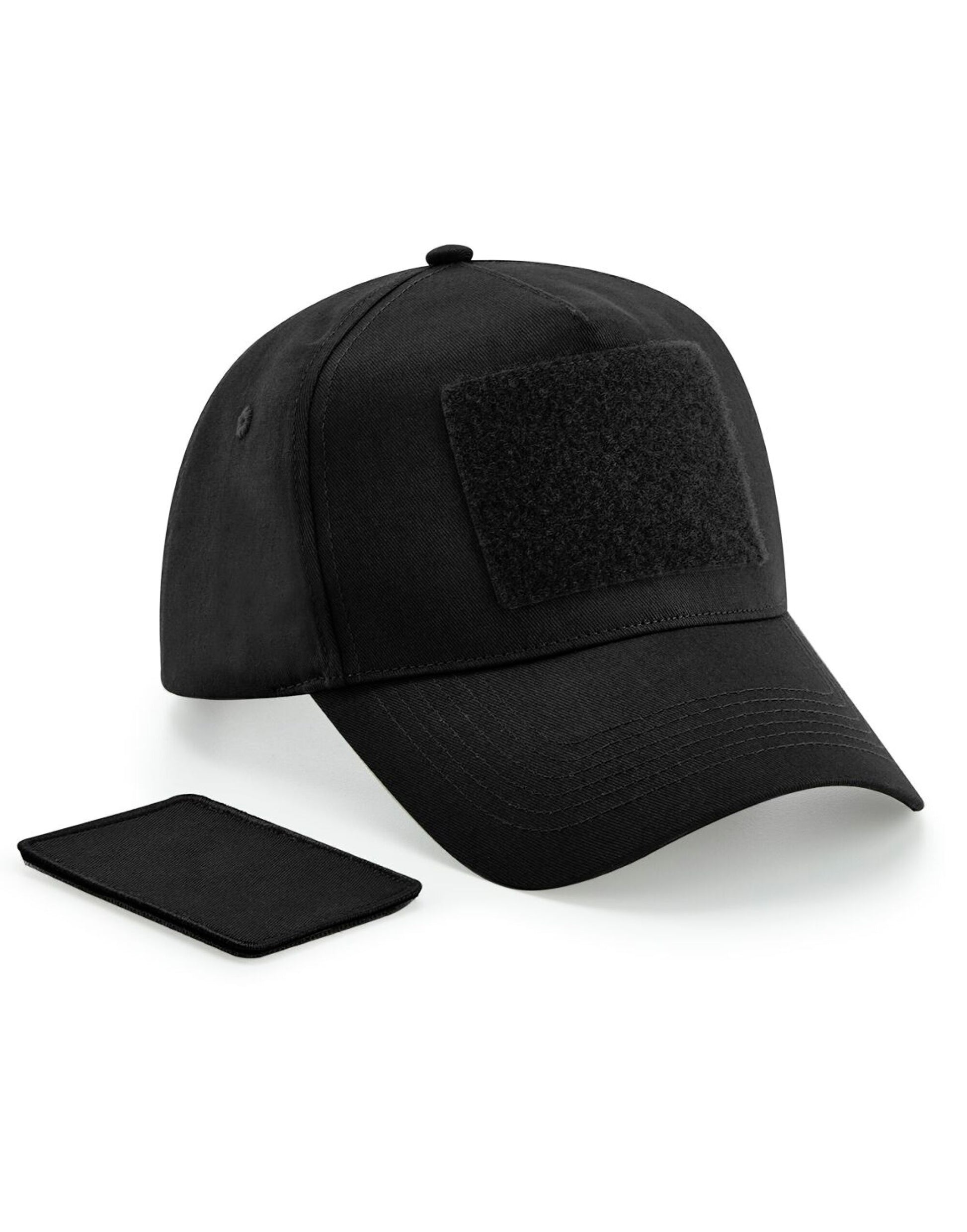 Removable Patch 5 Panel Cap - Black
