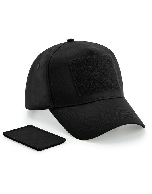Removable Patch 5 Panel Cap - Black