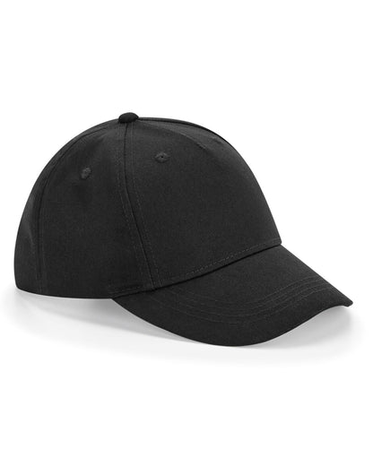 Junior Organic Cotton 5 Panel Cap - Black