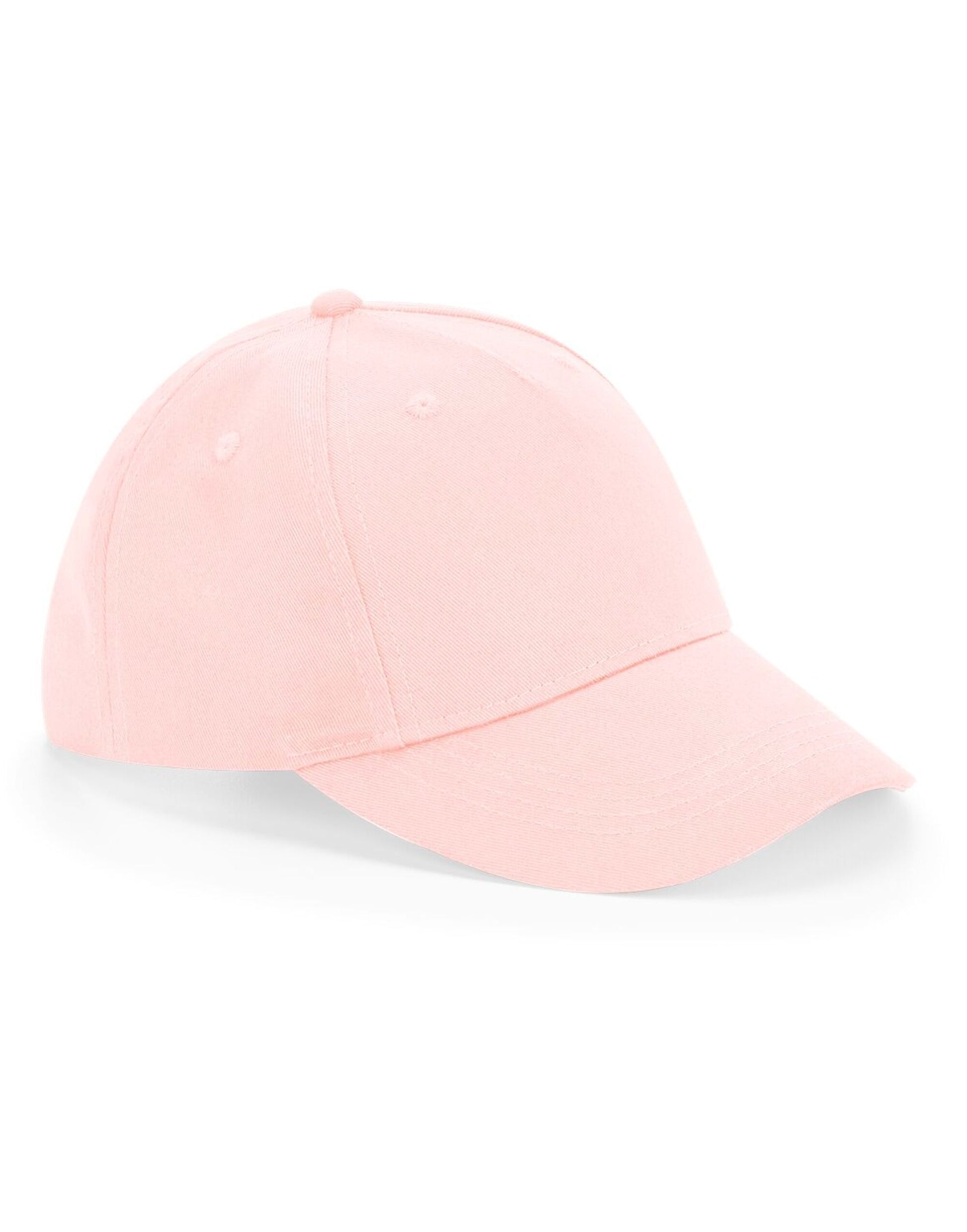 Junior Organic Cotton 5 Panel Cap - Powder Pink