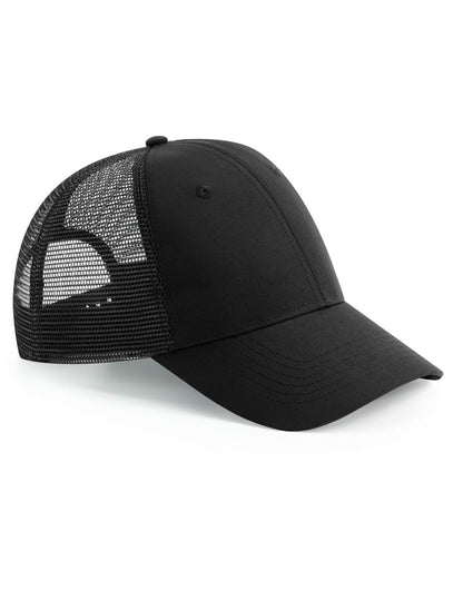 Recycled Urbanwear 6 Panel Snapback Trucker - Black