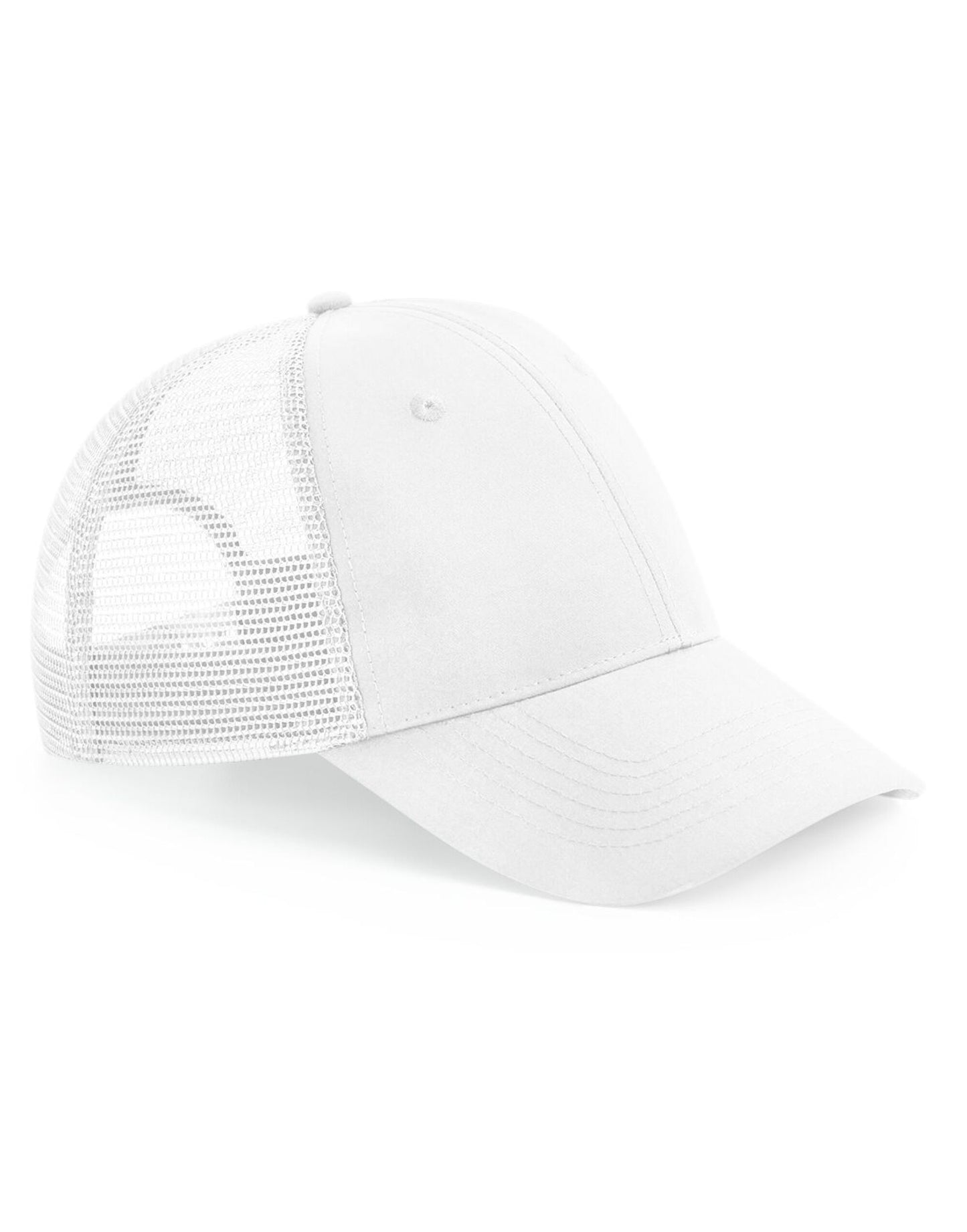 Recycled Urbanwear 6 Panel Snapback Trucker - White