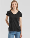 Ladies' Iconic 150 V-Neck T - Black