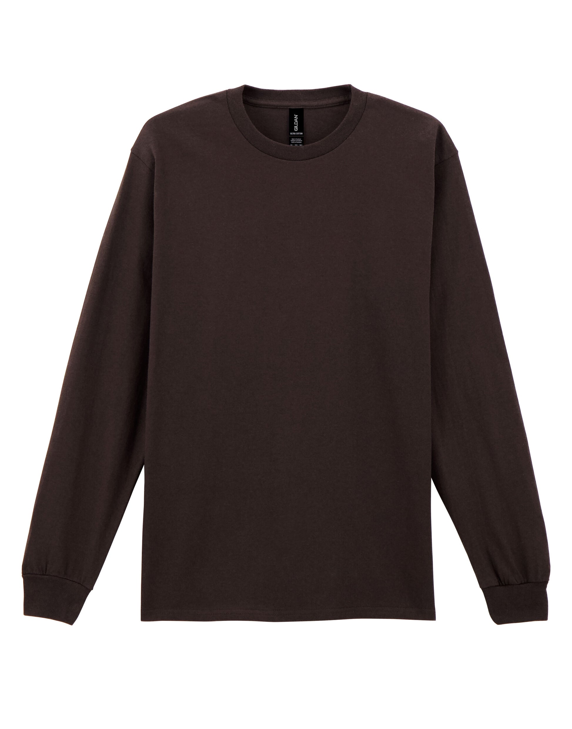 Ultra Cotton™ Adult Long Sleeve T-Shirt - Dark Chocolate