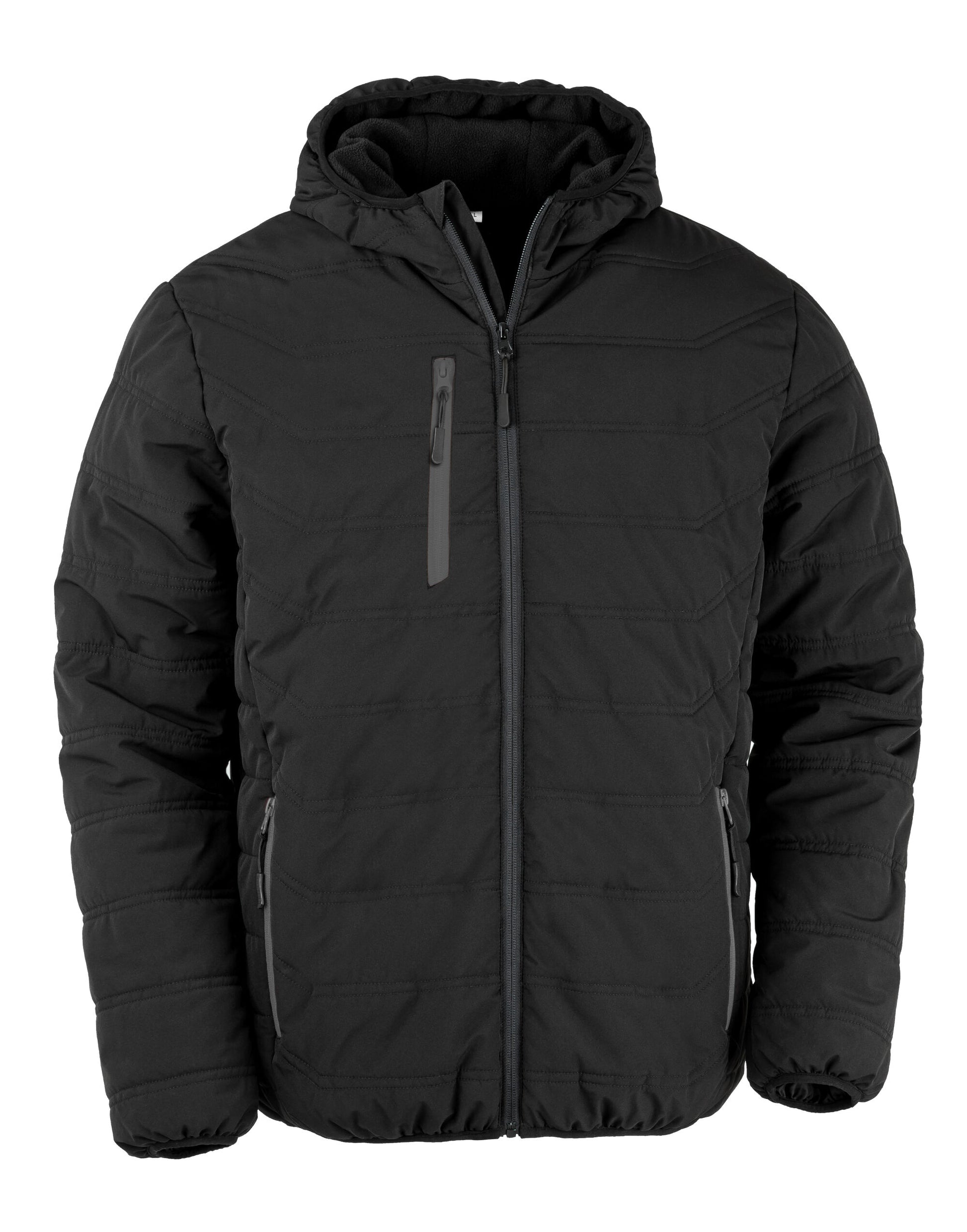 Black Compass Padded Winter Jacket - Black/Black
