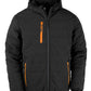 Black Compass Padded Winter Jacket - Black/Orange