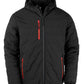 Black Compass Padded Winter Jacket - Black/Red