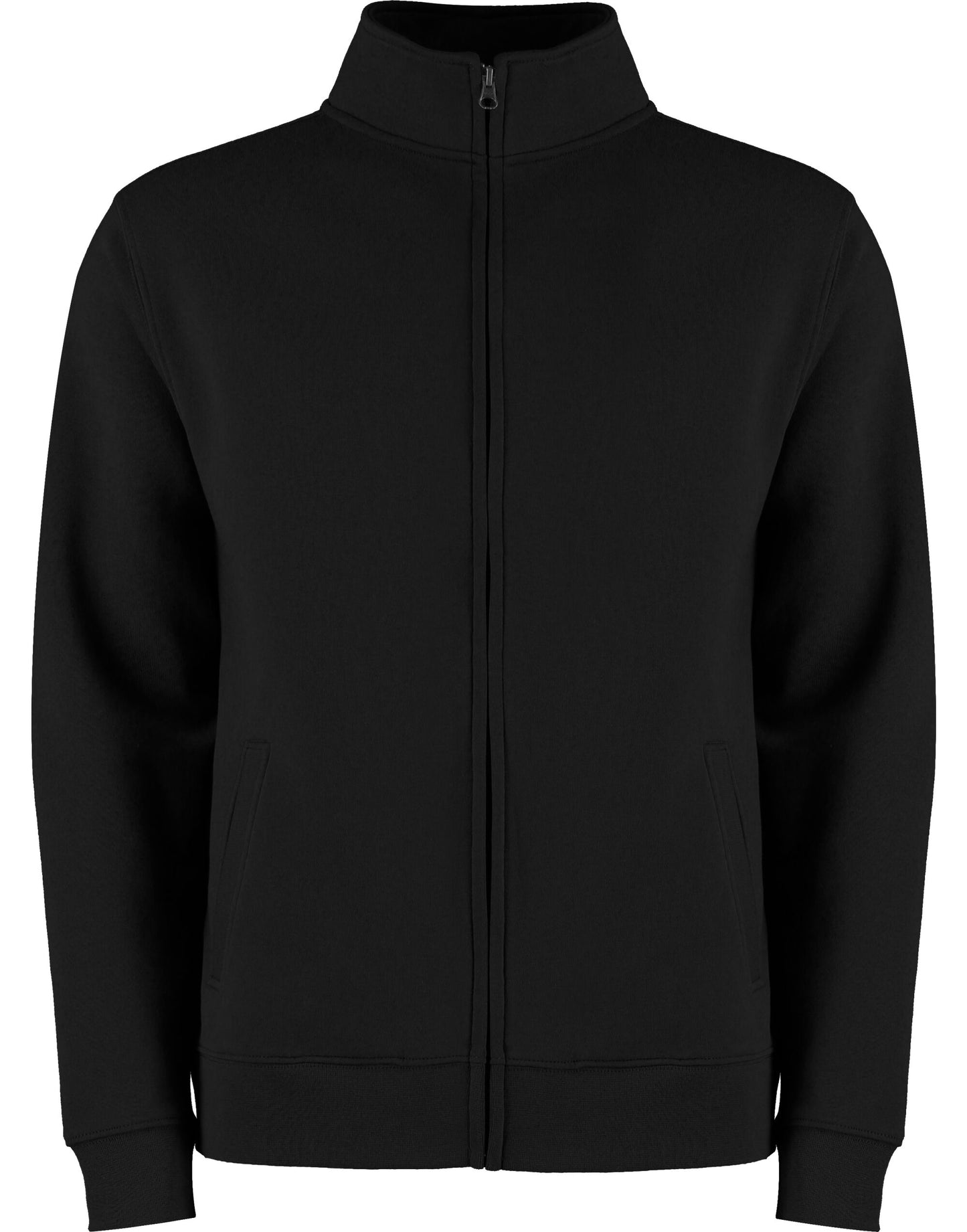 Regular Fit Zipped Sweatshirt - Black