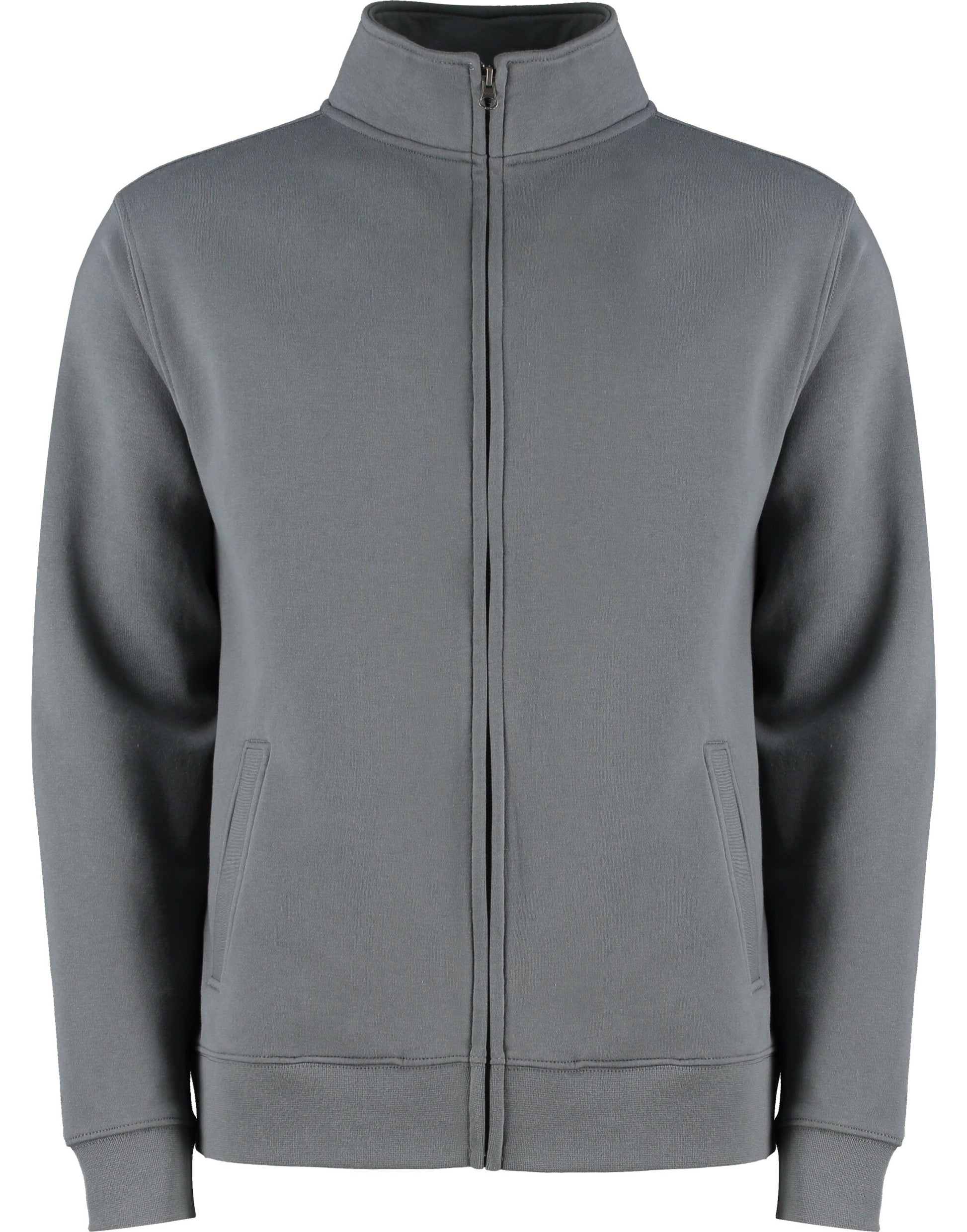 Regular Fit Zipped Sweatshirt - Dark Grey