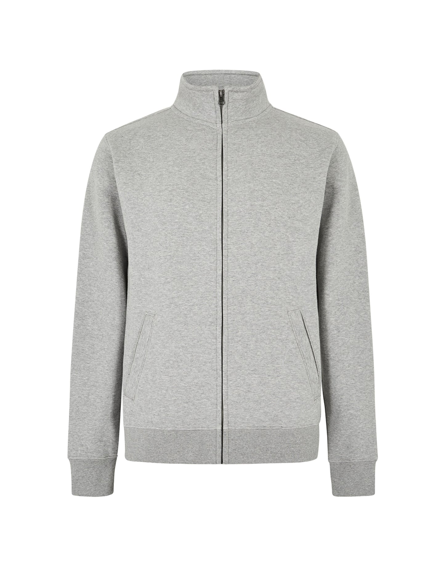 Regular Fit Zipped Sweatshirt - Heather Grey