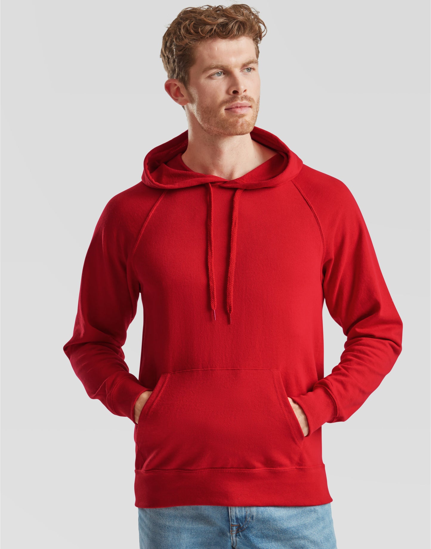 Men's Lightweight Hooded Sweat - Red