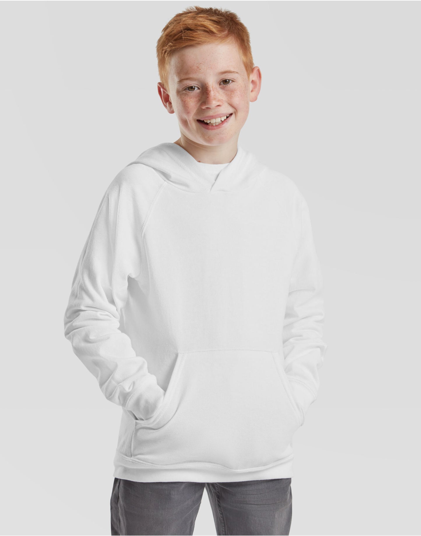 Kid's Lightweight Hooded Sweat - White