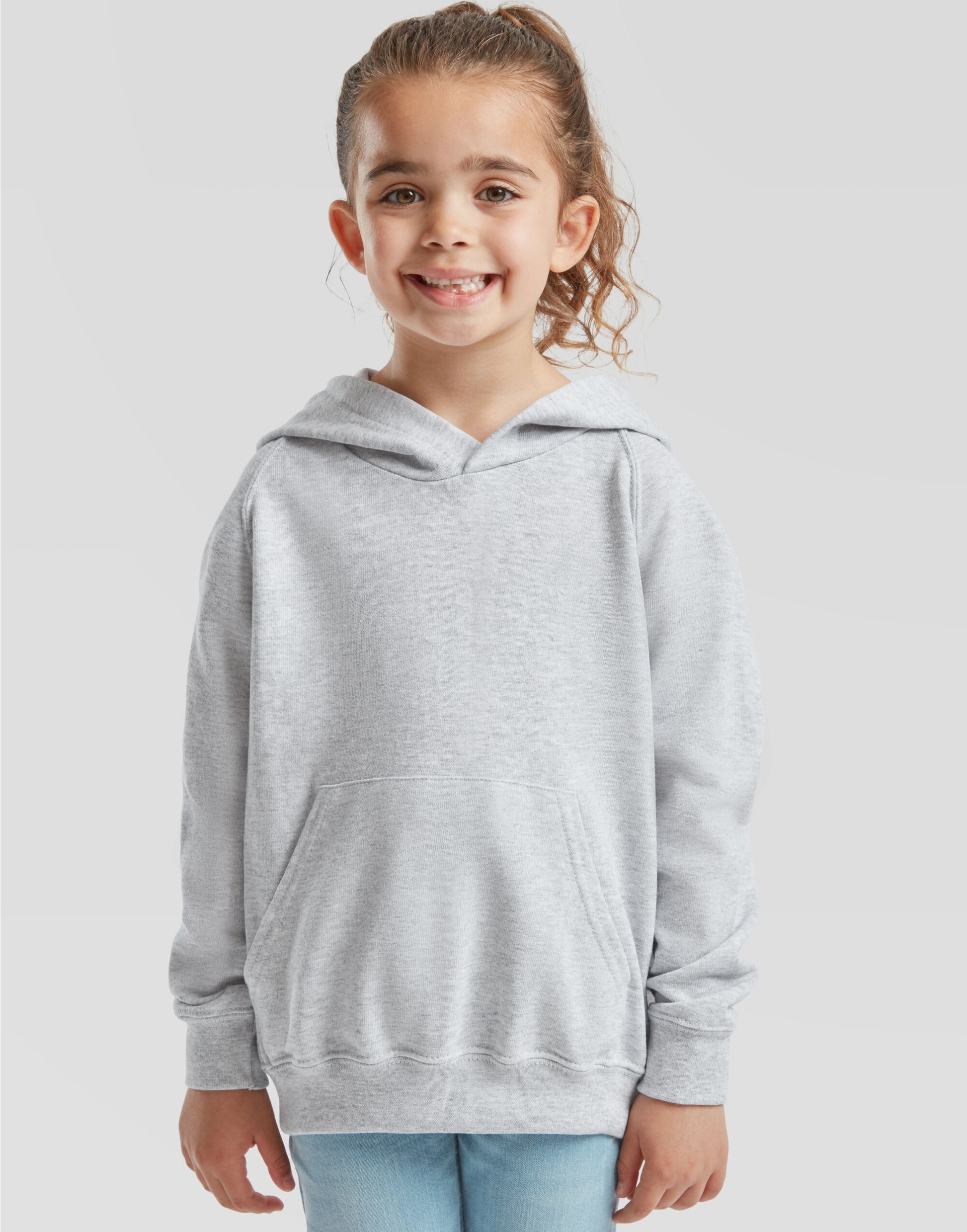 Kid's Lightweight Hooded Sweat - Heather Grey