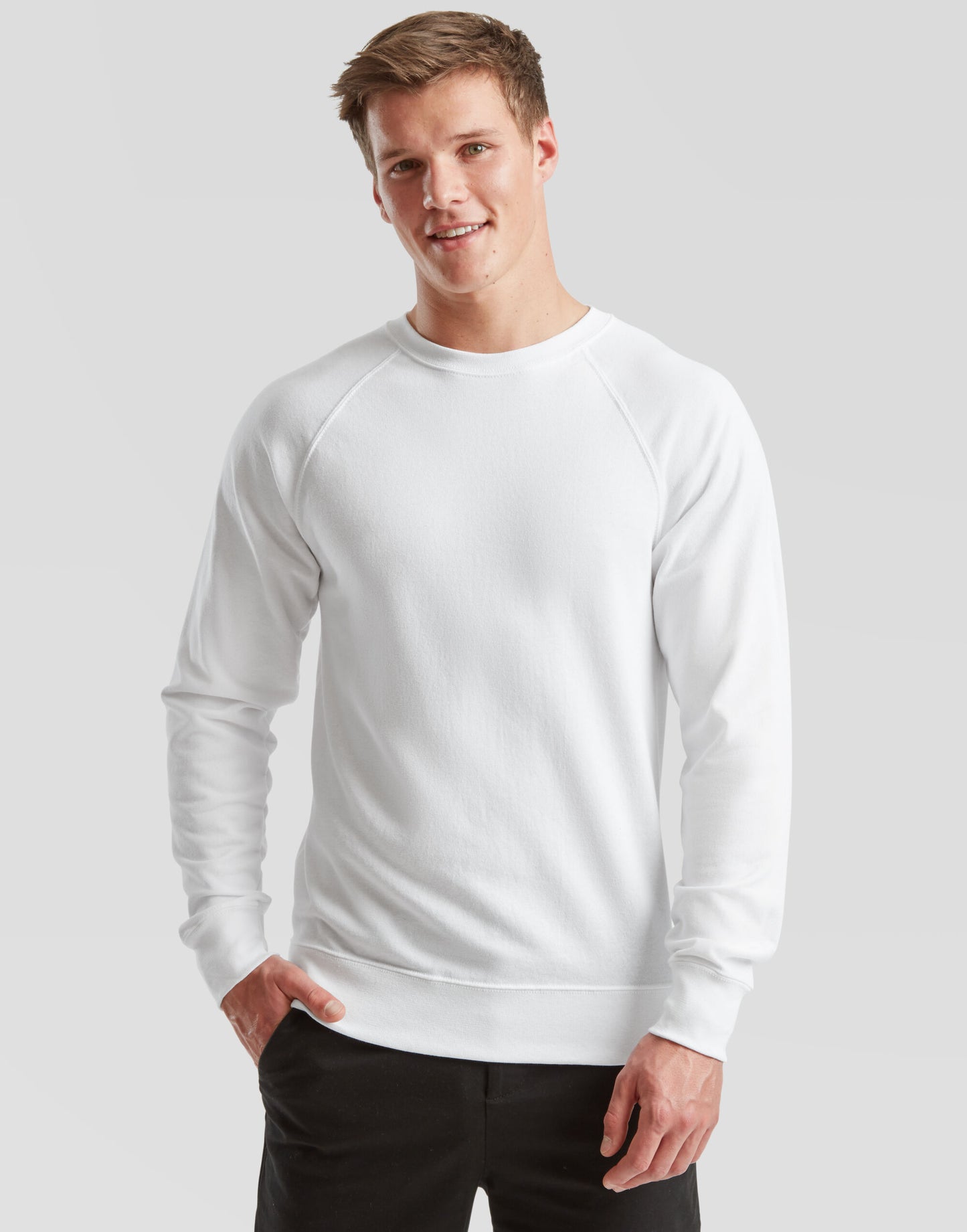 Men's Lightweight Raglan Sweat - White
