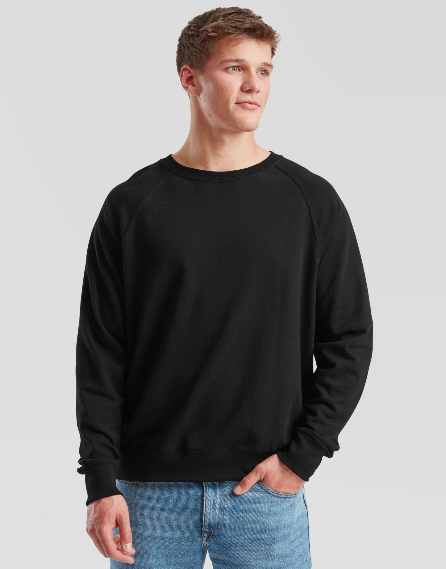 Men's Lightweight Raglan Sweat - Black