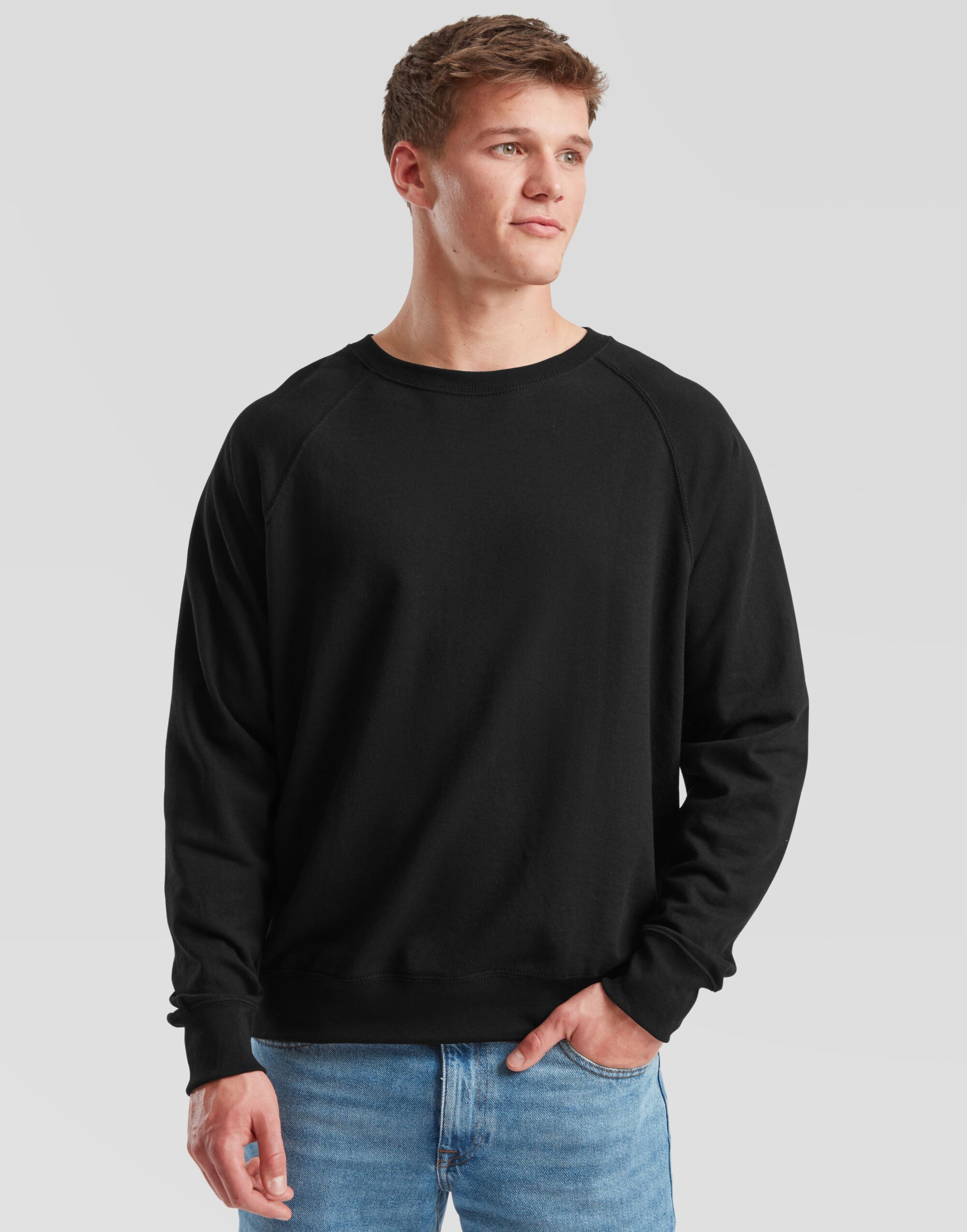Men's Lightweight Raglan Sweat - Black