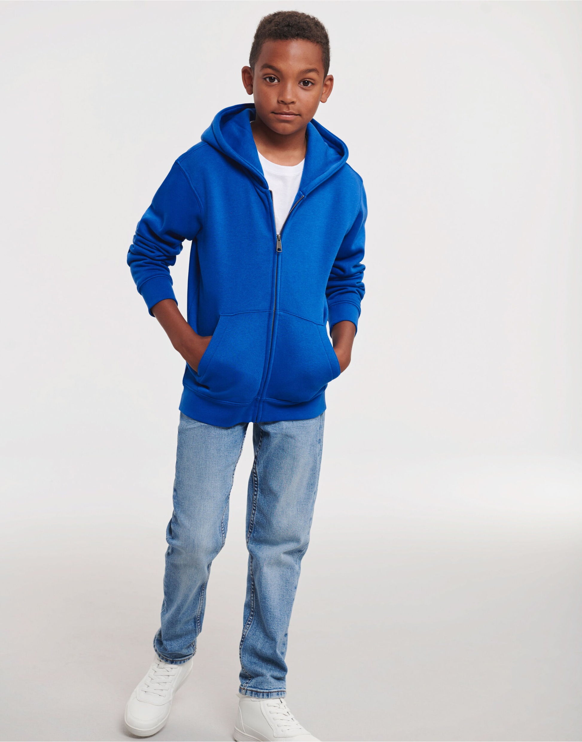 Kids Authentic Zip Hood Sweat - Bright Royal