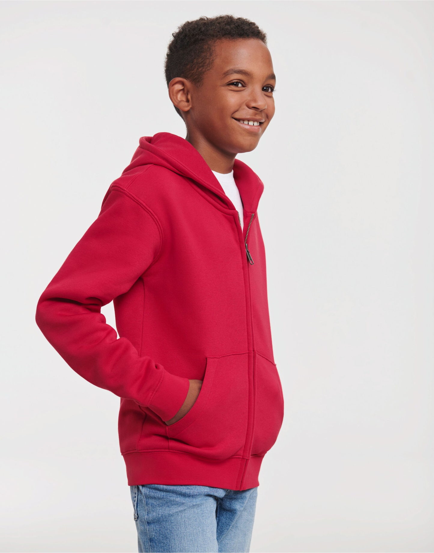 Kids Authentic Zip Hood Sweat - Classic Red
