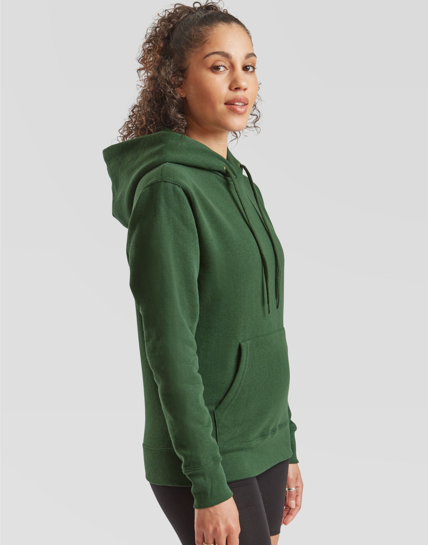 Ladies' Classic Hooded Sweat - Bottle Green