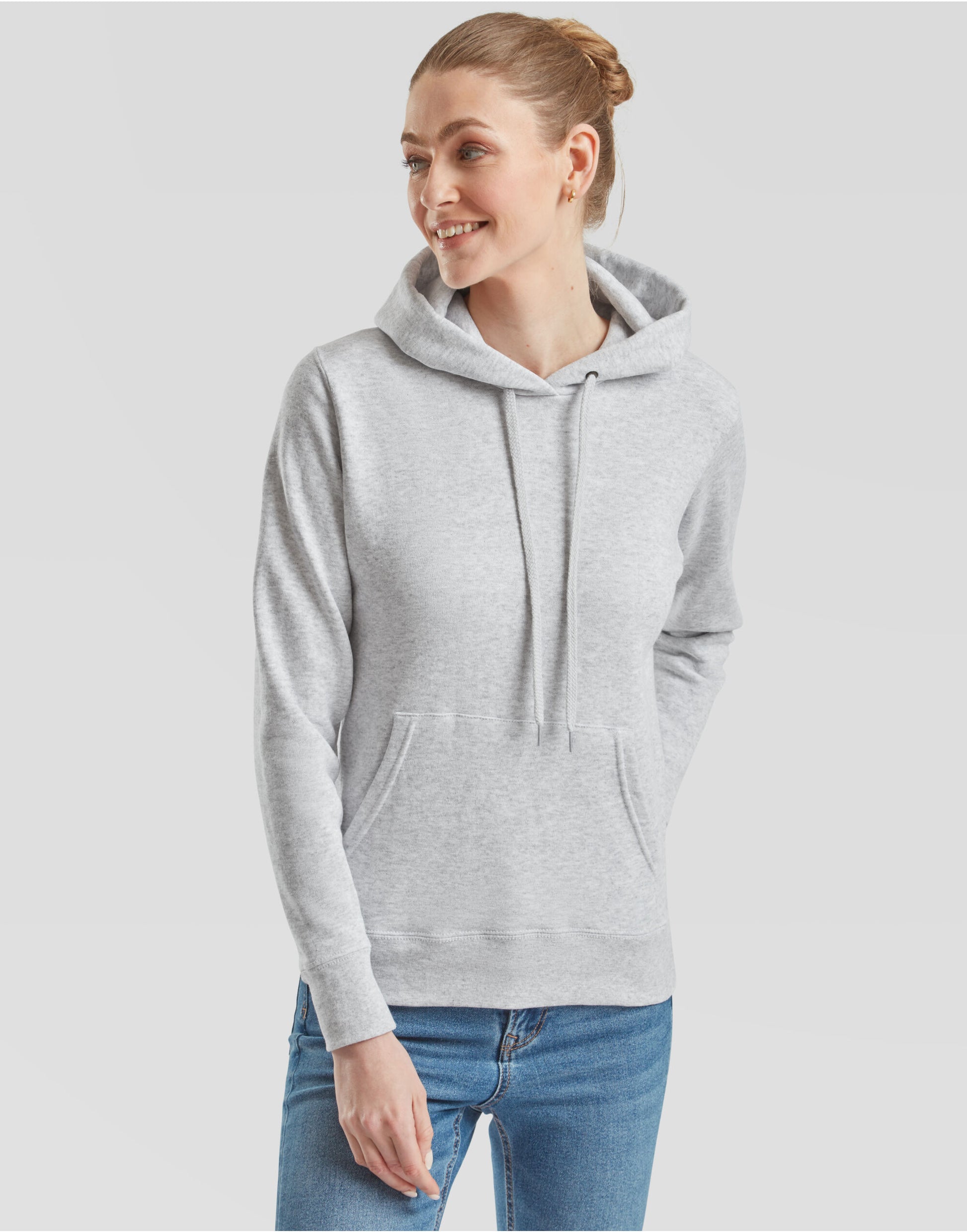 Ladies' Classic Hooded Sweat - Heather Grey