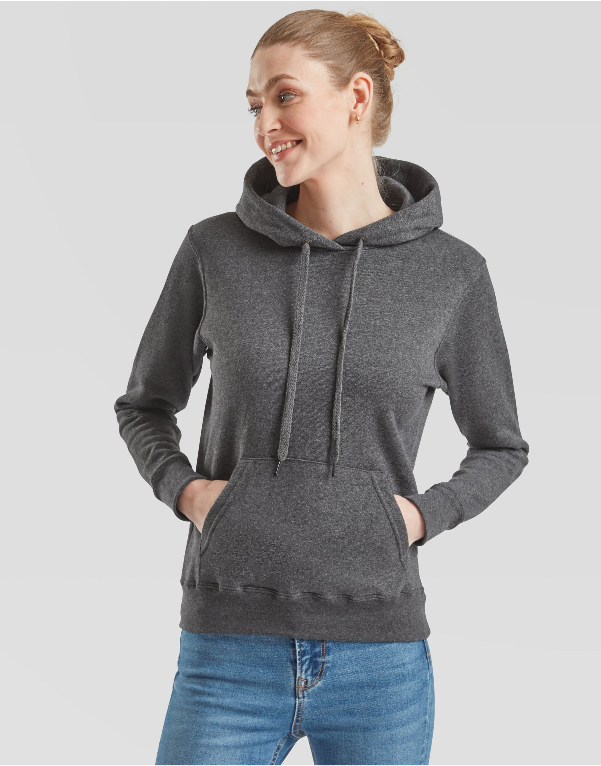 Ladies' Classic Hooded Sweat - Dark Heather