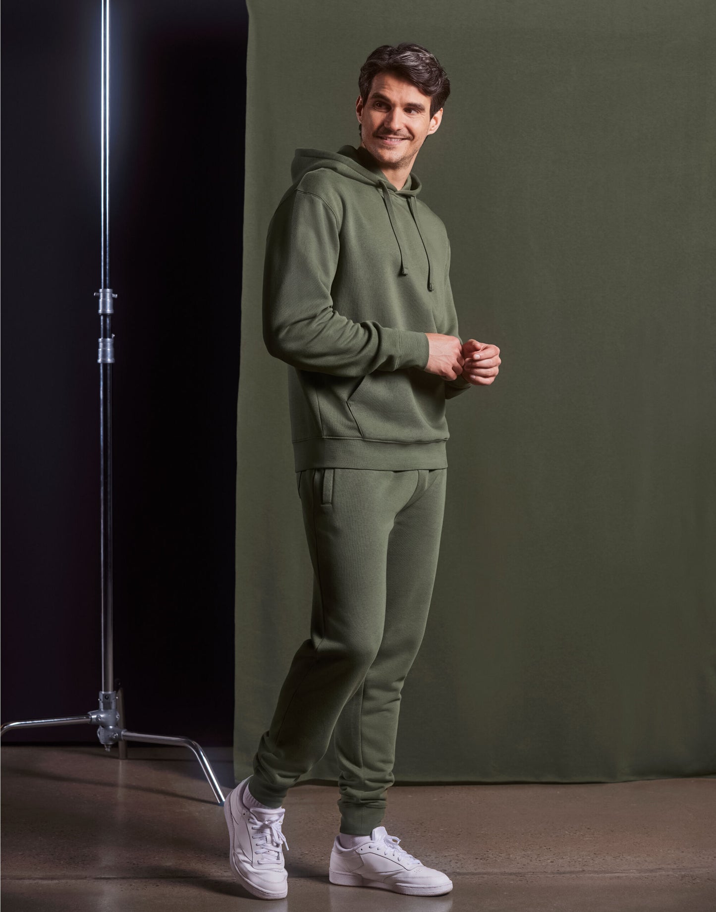 Men's Authentic Hooded Sweat - Olive