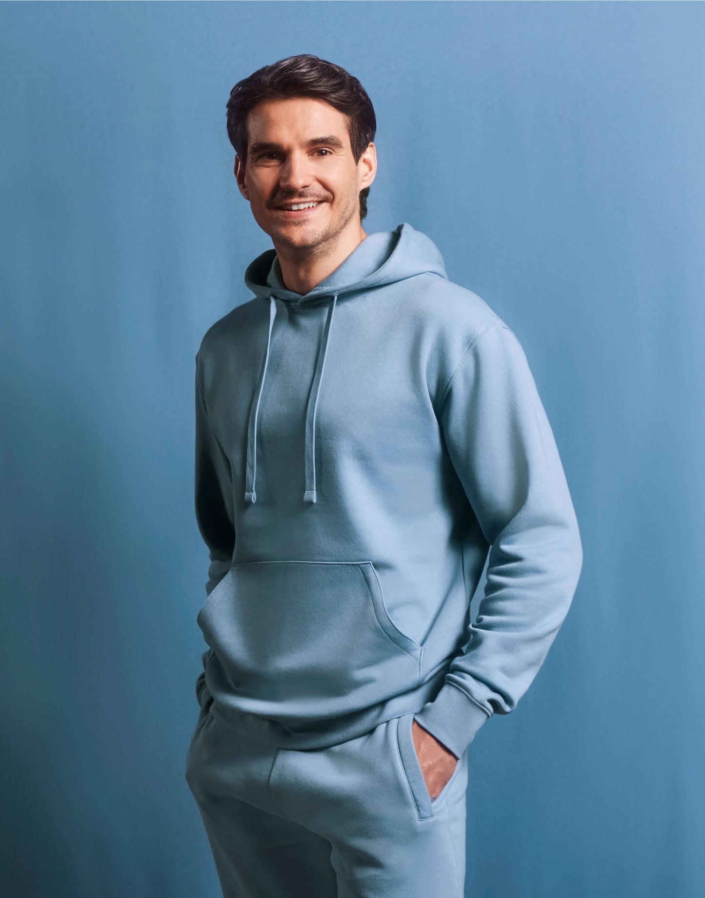 Men's Authentic Hooded Sweat - Mineral Blue