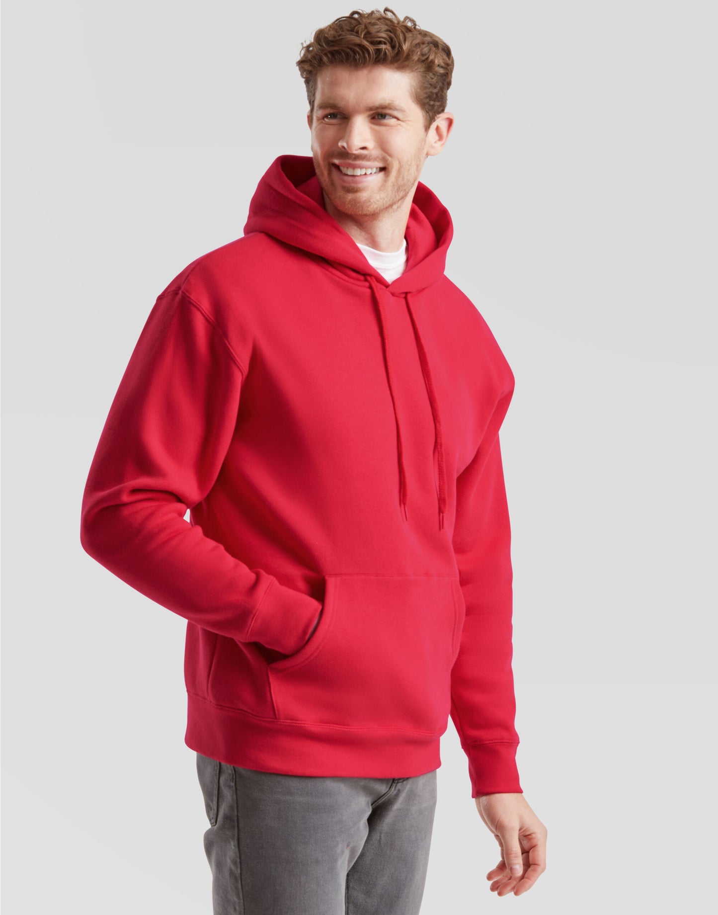 Men's Premium Hooded Sweat - Red