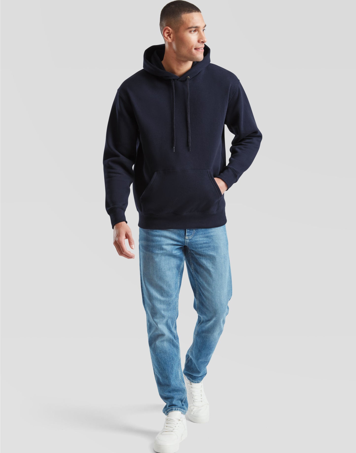 Men's Premium Hooded Sweat - Deep Navy